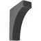 Ekena Millwork 3 1/2"W x 10"D x 12"H Clarksville Wood Vintage Decor Bracket, Black BKTWD04X10X12CVBL - alternate 1
